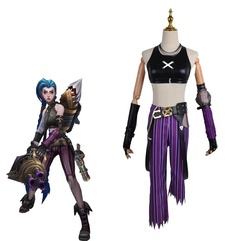 Anime Cosplay Youtube Shorts - متوفر في المخزون أزياء LOL Jinx
