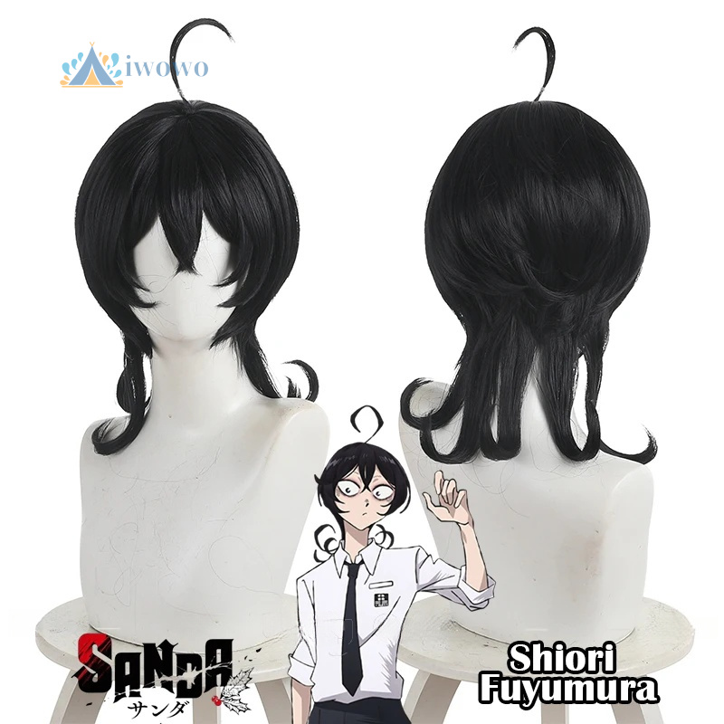 Anime Cosplay Girl With Black Hair - أنيمي ساندا شيوري Fuyumura شعر مستعار
