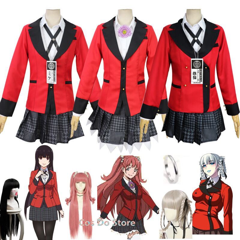 Anime Cosplay Kakegurui - زي مدرسي أنيمي ياباني للنساء ،