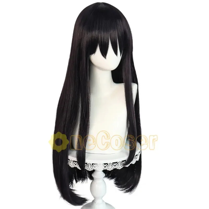 Anime Cosplay Girl With Black Hair - ADFF15IN STOCK شعر صناعي طويل أسود