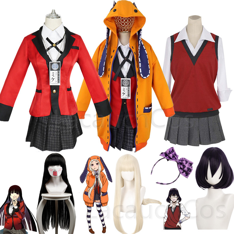 Anime Cosplay Kakegurui - Jabami Yumeko تأثيري القهري مقامر Yumeko