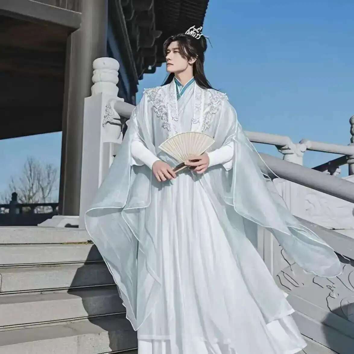 Anime Cosplay Dress For Men - حجم كبير 3XL Hanfu الرجال الصينية
