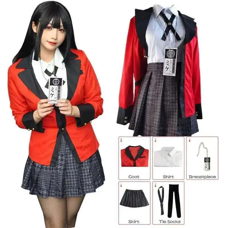 أزياء أنيمي Kakegurui Jabami Y - مراجعة Anime Cosplay Kakegurui وسعره