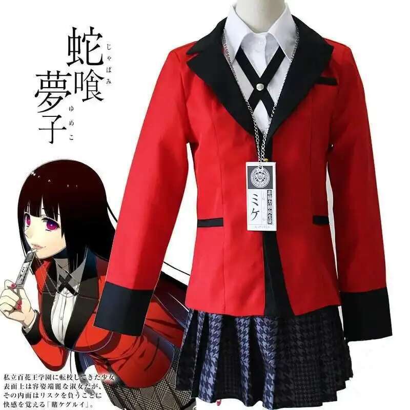أزياء أنيمي Kakegurui Jabami Y - مراجعة Anime Cosplay Kakegurui وسعره