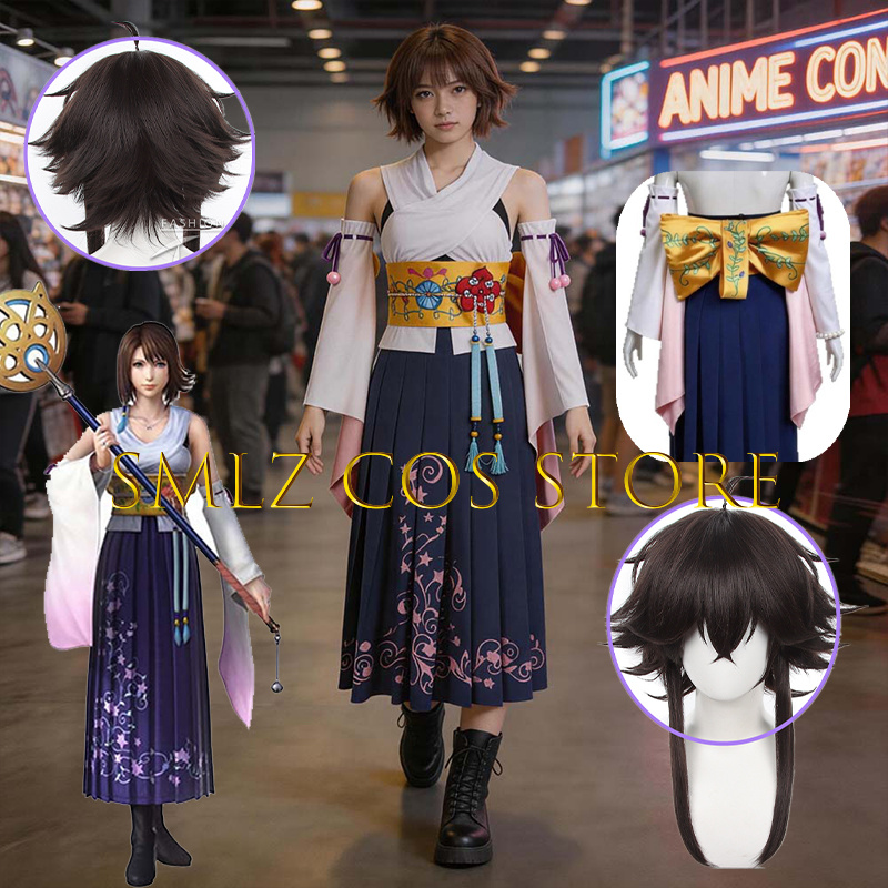 زي تنكري نسائي Smlz FFX يونا م - مراجعة Anime Cosplay Clothes وسعره