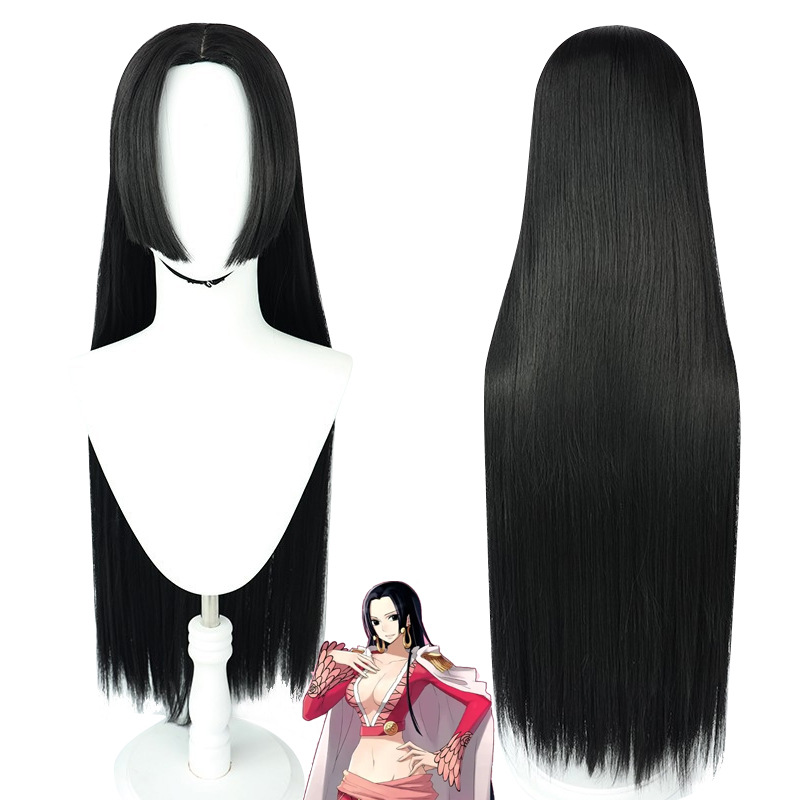 شعر مستعار طويل مستقيم أسود لش - مراجعة Anime Cosplay Girl With Black Hair وسعره