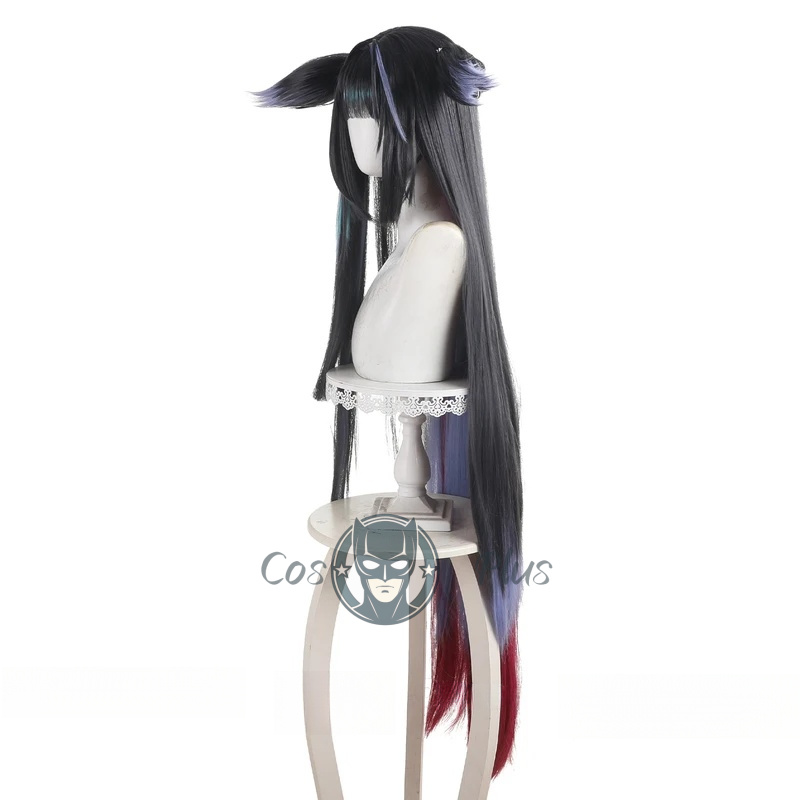 فرسان ميو شعر مستعار تأثيري أس - مراجعة Anime Cosplay Girl With Black Hair وسعره