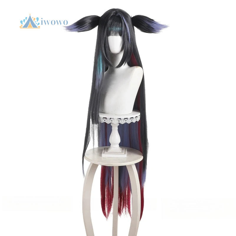 فرسان ميو شعر مستعار تأثيري أس - مراجعة Anime Cosplay Girl With Black Hair وسعره