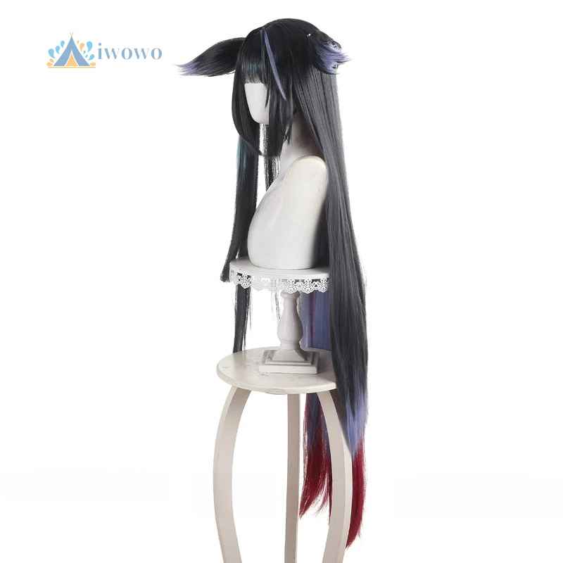 فرسان ميو شعر مستعار تأثيري أس - مراجعة Anime Cosplay Girl With Black Hair وسعره
